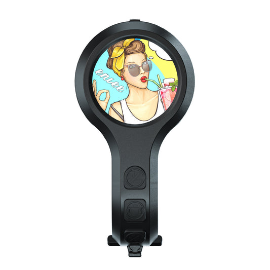 Black Style A Ultra-Loud Electric Bike Horn - 130dB USB Rechargeable, IPX6 Waterproof, Easy Mount Bicycle V888-ELOSUNG32242