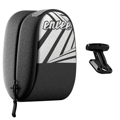 Black Compact Bike Saddle Bag - Quick-Release Water-Resistant Tail Pouch with Reflective Accents V888-ELOSUNG32247