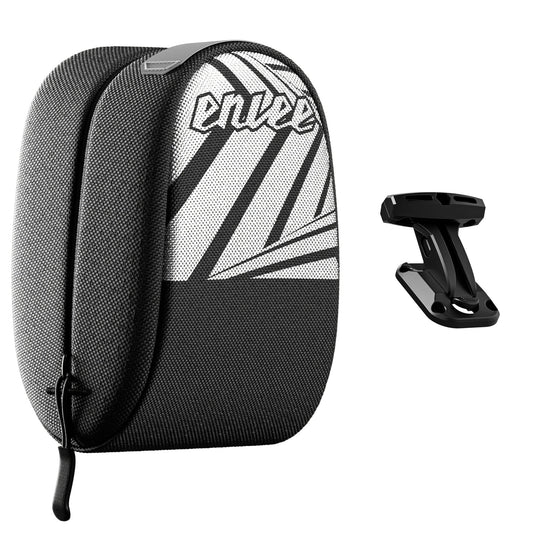 Black Compact Bike Saddle Bag - Quick-Release Water-Resistant Tail Pouch with Reflective Accents V888-ELOSUNG32247