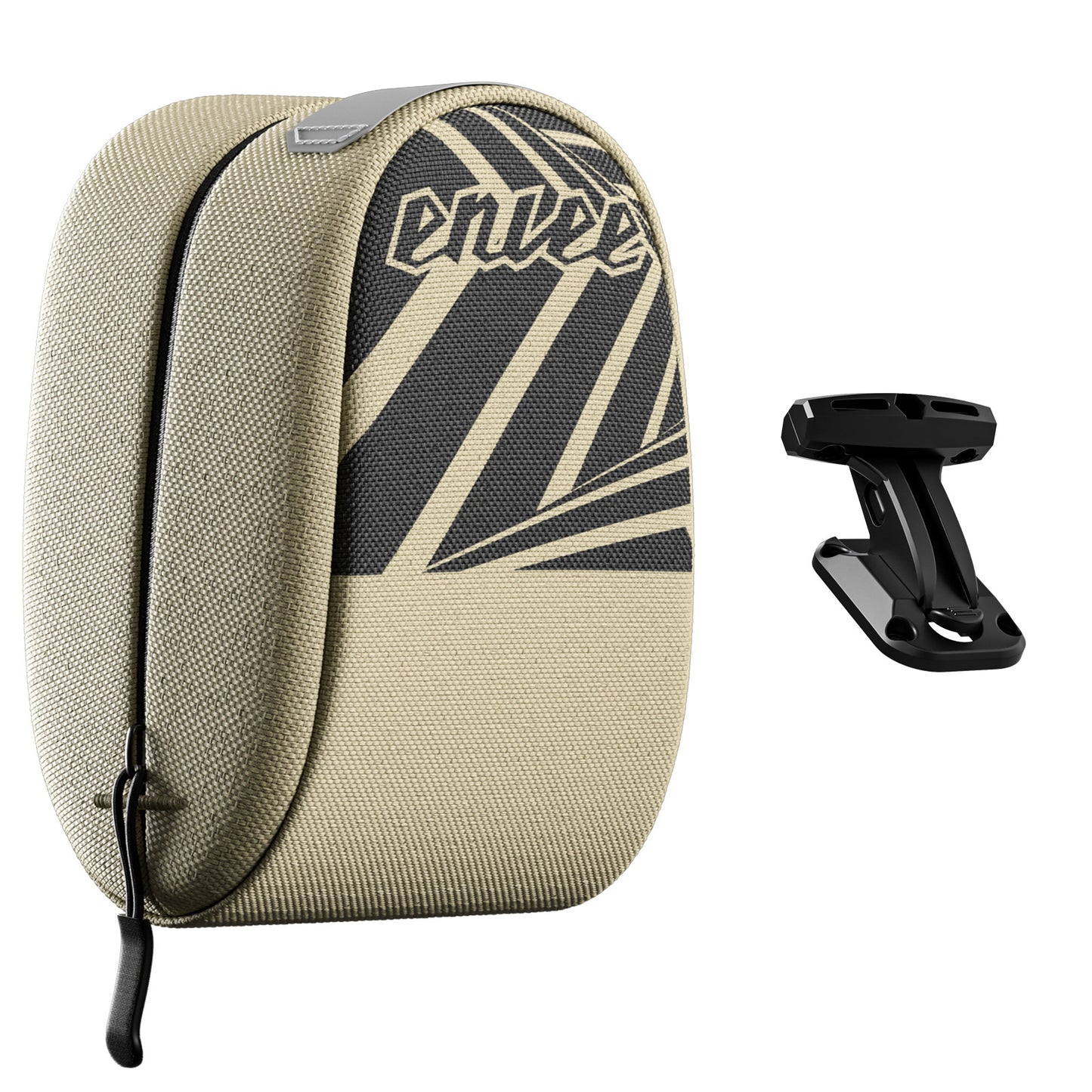 Khaki Compact Bike Saddle Bag - Quick-Release Water-Resistant Tail Pouch with Reflective Accents V888-ELOSUNG32248