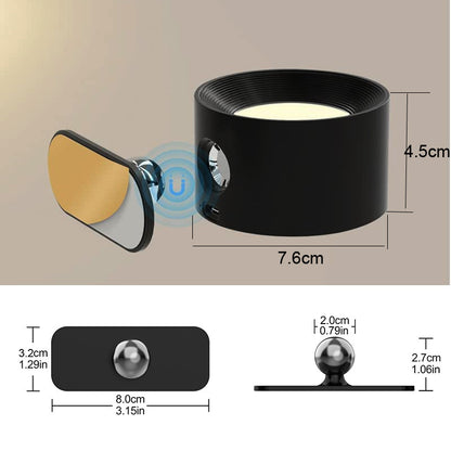 White Rechargeable LED Magnetic Wall Light - Touch Control, 3 Colors & Dimmable, USB Portable Night Lamp for V888-ELOSUNG32287