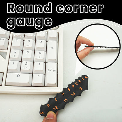 2 Pcs Black Precision Fillet Radius Gauge - Compact Plastic Arc & Corner Measurement Tool R1-R12mm V888-ELOSUNG32309