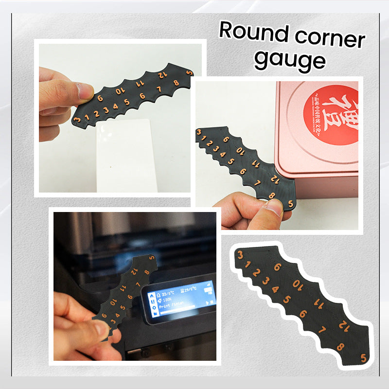 2 Pcs Black Precision Fillet Radius Gauge - Compact Plastic Arc & Corner Measurement Tool R1-R12mm V888-ELOSUNG32309