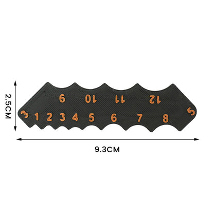 2 Pcs Black Precision Fillet Radius Gauge - Compact Plastic Arc & Corner Measurement Tool R1-R12mm V888-ELOSUNG32309