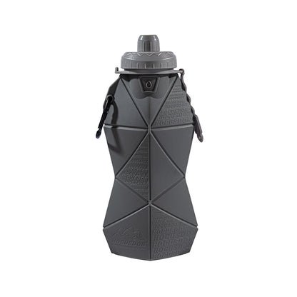 Dark Grey and Grey Cup Lid Ultimate Foldable Silicone Water Bottle - Lightweight Leakproof Travel & Sports V888-ELOSUNG32320