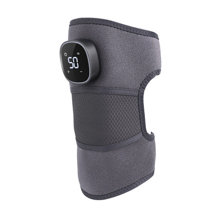 Grey Wireless Heated Knee Massager Brace - Rechargeable Vibration & Heat Therapy for Joint Pain Relief & V888-ELOSUNG32326