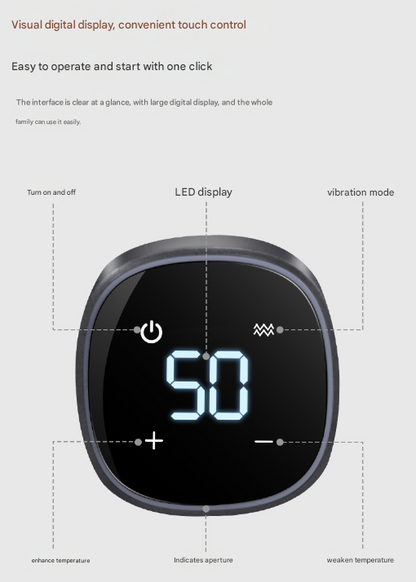 Grey Wireless Heated Knee Massager Brace - Rechargeable Vibration & Heat Therapy for Joint Pain Relief & V888-ELOSUNG32326