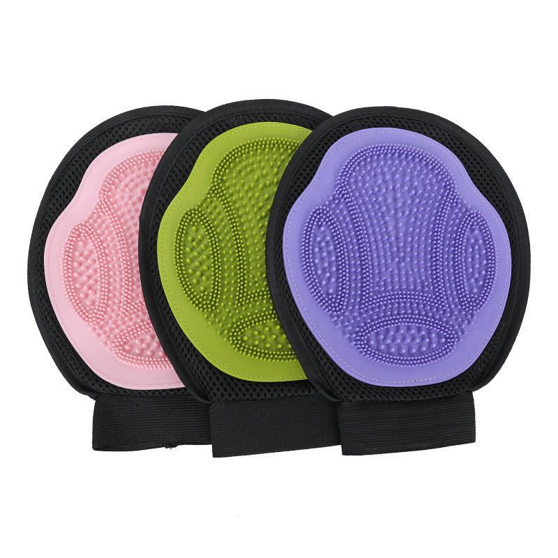 Pink 3-Pack Gentle Pet Grooming Glove - Deshedding, Bathing & Massage Mitt for Dogs & Cats, Breathable & V888-ELOSUNG32328