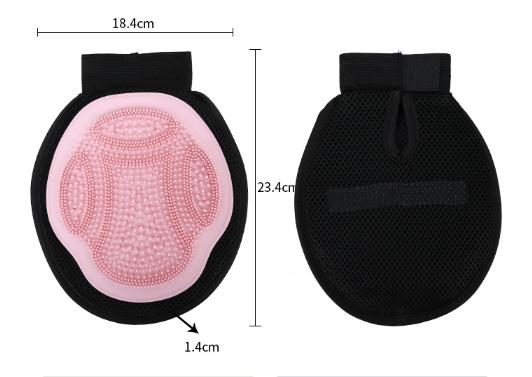 Pink 3-Pack Gentle Pet Grooming Glove - Deshedding, Bathing & Massage Mitt for Dogs & Cats, Breathable & V888-ELOSUNG32328