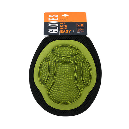 Green 3-Pack Gentle Pet Grooming Glove - Deshedding, Bathing & Massage Mitt for Dogs & Cats, Breathable & V888-ELOSUNG32329