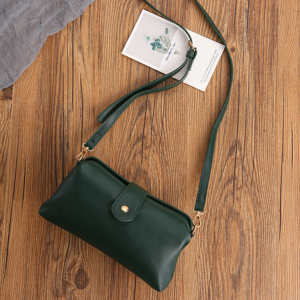 Dark Green Chic Vintage Inspired PU Leather Crossbody Bag - Small Frame Doctor Style Purse with Adjustable V888-ELOSUNG32333