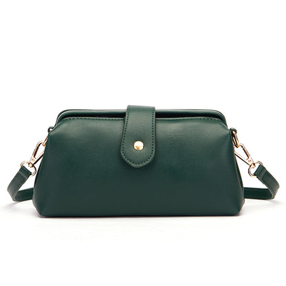 Dark Green Chic Vintage Inspired PU Leather Crossbody Bag - Small Frame Doctor Style Purse with Adjustable V888-ELOSUNG32333