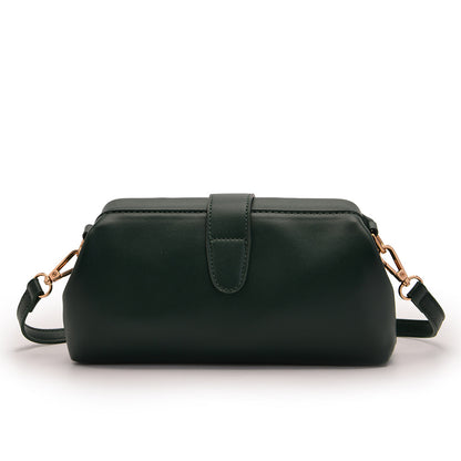 Dark Green Chic Vintage Inspired PU Leather Crossbody Bag - Small Frame Doctor Style Purse with Adjustable V888-ELOSUNG32333