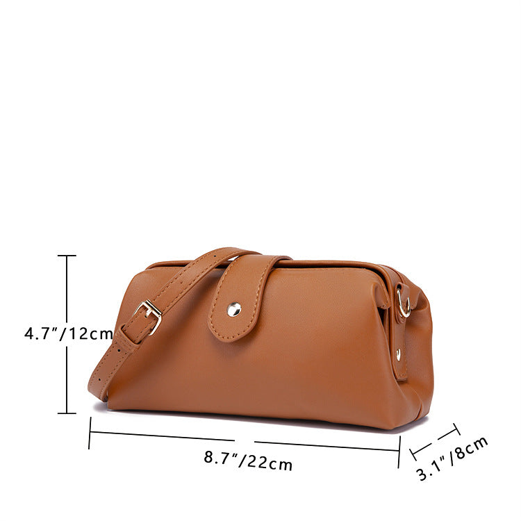 Yellow Chic Vintage Inspired PU Leather Crossbody Bag - Small Frame Doctor Style Purse with Adjustable Strap V888-ELOSUNG32334