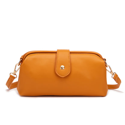 Yellow Chic Vintage Inspired PU Leather Crossbody Bag - Small Frame Doctor Style Purse with Adjustable Strap V888-ELOSUNG32334