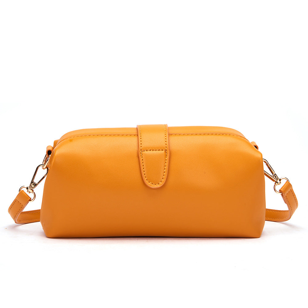 Yellow Chic Vintage Inspired PU Leather Crossbody Bag - Small Frame Doctor Style Purse with Adjustable Strap V888-ELOSUNG32334