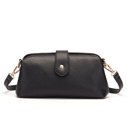 Black Chic Vintage Inspired PU Leather Crossbody Bag - Small Frame Doctor Style Purse with Adjustable Strap V888-ELOSUNG32336