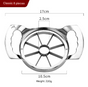 Silver Premium Apple Slicer Corer - Heavy Duty Stainless Steel Fruit Cutter, 8-Slice Divider Kitchen Gadget V888-ELOSUNG32345