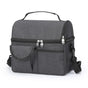 2 Pcs Black Premium Double Layer Insulated Lunch Bag - 8.4L Thermal Cooler Tote with Shoulder Strap V888-ELOSUNG32364