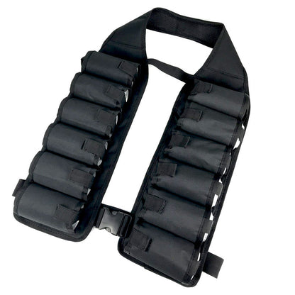 Black Ultimate 12-Can Beverage Carrier Vest - Hands-Free Outdoor Party Backpack V888-ELOSUNG32366