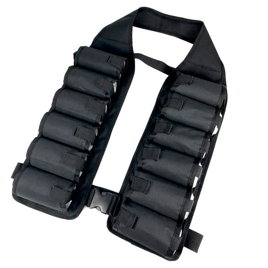Black Ultimate 12-Can Beverage Carrier Vest - Hands-Free Outdoor Party Backpack V888-ELOSUNG32366