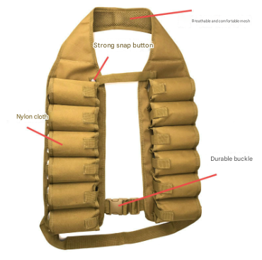 Black Ultimate 12-Can Beverage Carrier Vest - Hands-Free Outdoor Party Backpack V888-ELOSUNG32366