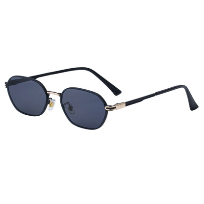 Blue Lenses Chic Oval Sunglasses for Women - UV400 Protection Lightweight Metal Frame, Comfortable Design V888-ELOSUNG32393