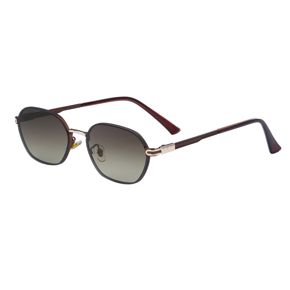 Dark Green Gradient Lenses Chic Oval Sunglasses for Women - UV400 Protection Lightweight Metal Frame, V888-ELOSUNG32394