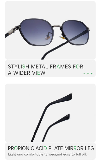 Pink Brown Gradient Lenses Chic Oval Sunglasses for Women - UV400 Protection Lightweight Metal Frame, V888-ELOSUNG32396
