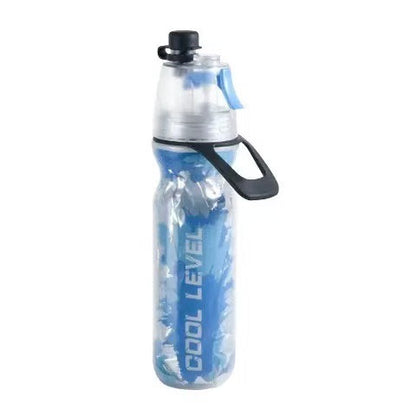 Blue 500ML Insulated Sports Water Bottle with Cooling Mist - Triple-Layer Design Keeps Drinks Cold for Hours V888-ELOSUNG32454