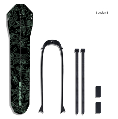 Style B Black and Green Lightweight Bicycle Rear Mudguard - Adjustable PP5 Fender for MTB, Road & Folding V888-ELOSUNG32473