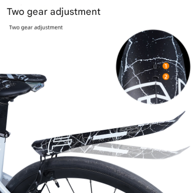 Style E Black Lightweight Bicycle Rear Mudguard - Adjustable PP5 Fender for MTB, Road & Folding Bikes (NOT V888-ELOSUNG32475