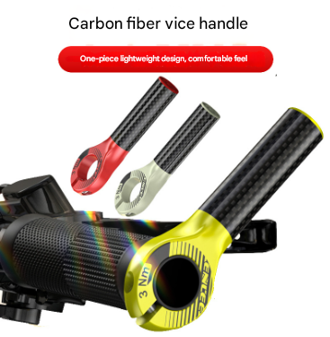 Black Ultralight Carbon Fiber Bicycle Bar Ends - Ergonomic Anti-Slip Grips for MTB & Hybrid Bikes (22.2mm) V888-ELOSUNG32481