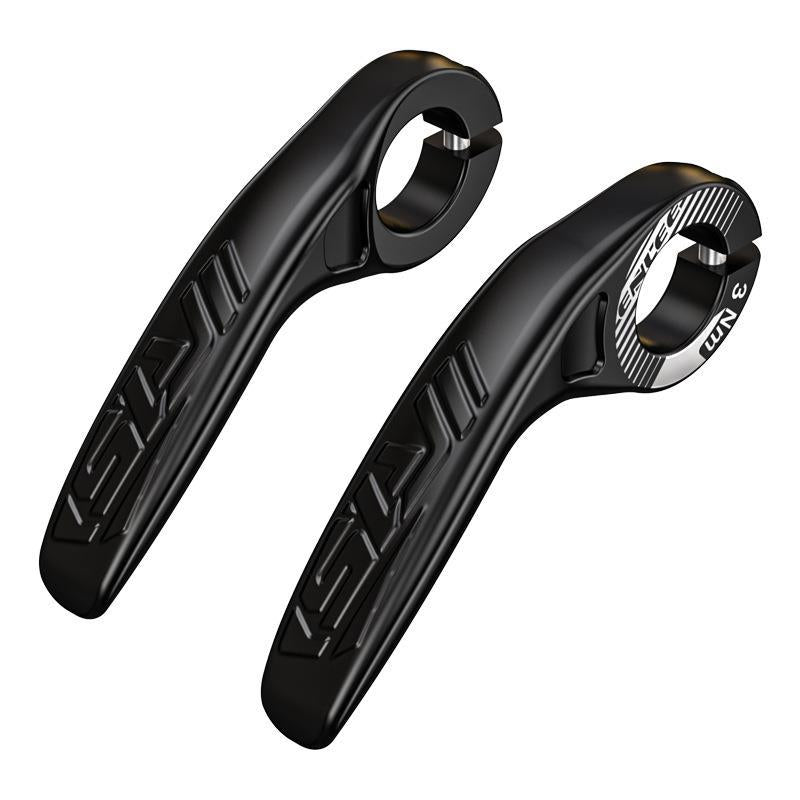 Black Ultralight Ergonomic Bike Bar Ends - High-Strength Composite Horn Grips (22.2mm) V888-ELOSUNG32486