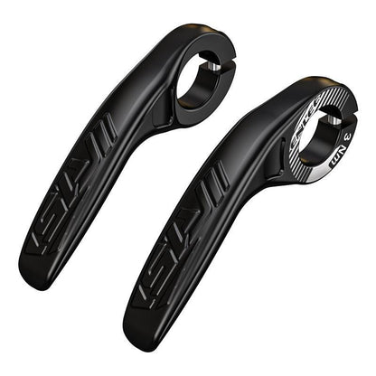 Black Ultralight Ergonomic Bike Bar Ends - High-Strength Composite Horn Grips (22.2mm) V888-ELOSUNG32486