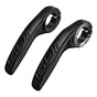 Black Ultralight Ergonomic Bike Bar Ends - High-Strength Composite Horn Grips (22.2mm) V888-ELOSUNG32486