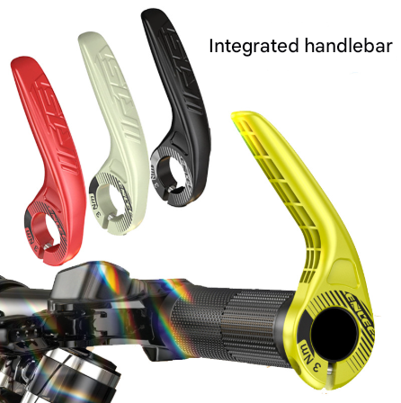 Black Ultralight Ergonomic Bike Bar Ends - High-Strength Composite Horn Grips (22.2mm) V888-ELOSUNG32486