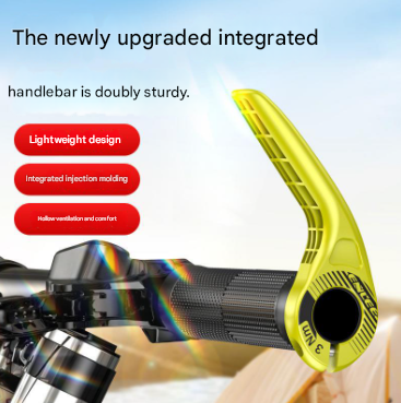 Black Ultralight Ergonomic Bike Bar Ends - High-Strength Composite Horn Grips (22.2mm) V888-ELOSUNG32486