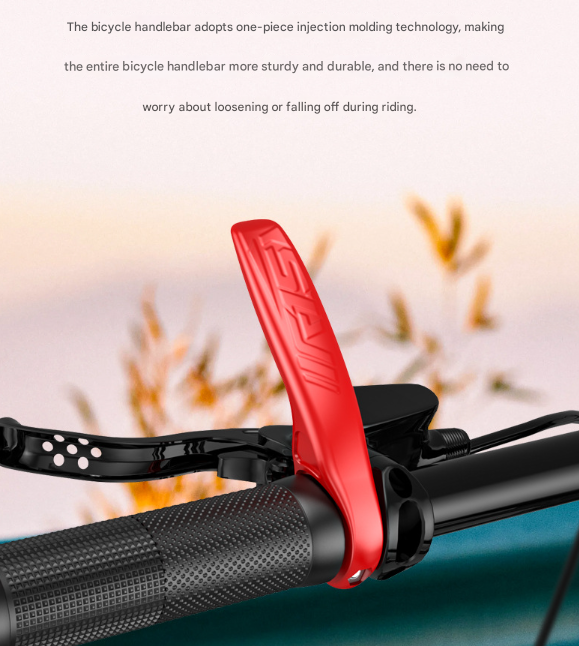 Black Ultralight Ergonomic Bike Bar Ends - High-Strength Composite Horn Grips (22.2mm) V888-ELOSUNG32486