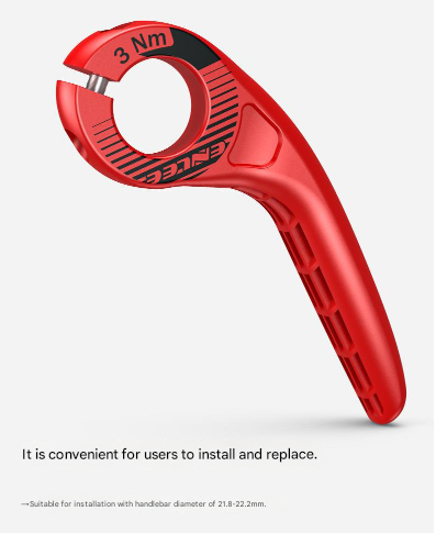 Red Ultralight Ergonomic Bike Bar Ends - High-Strength Composite Horn Grips (22.2mm) V888-ELOSUNG32487