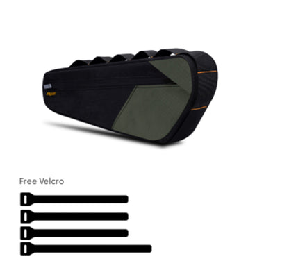 Black and Green Waterproof Bicycle Frame Bag - 2.5L Slim Top Tube Storage Pouch for Cycling Essentials V888-ELOSUNG32491