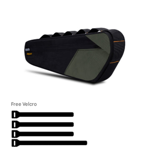 Black and Green Waterproof Bicycle Frame Bag - 2.5L Slim Top Tube Storage Pouch for Cycling Essentials V888-ELOSUNG32491