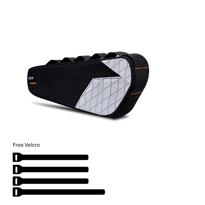 Black and White Waterproof Bicycle Frame Bag - 2.5L Slim Top Tube Storage Pouch for Cycling Essentials V888-ELOSUNG32493