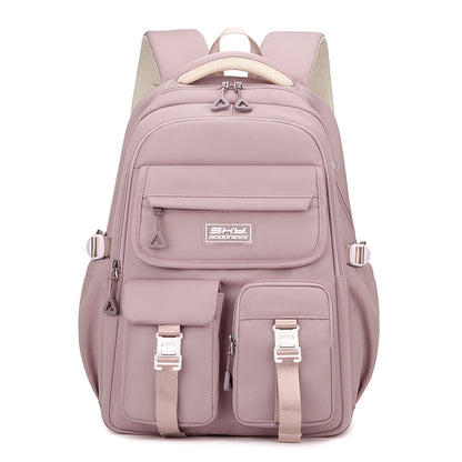 Light Purple Large Capacity Waterproof Student Backpack - Fits 15-Inch Laptop, Multi-Pocket Travel Daypack V888-ELOSUNG32498