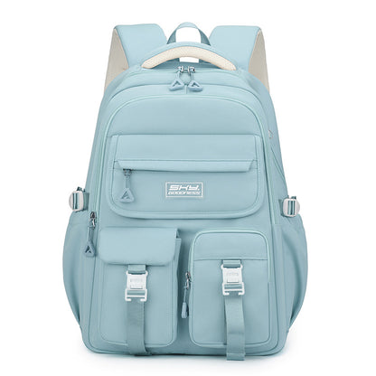 Light Blue Large Capacity Waterproof Student Backpack - Fits 15-Inch Laptop, Multi-Pocket Travel Daypack V888-ELOSUNG32499