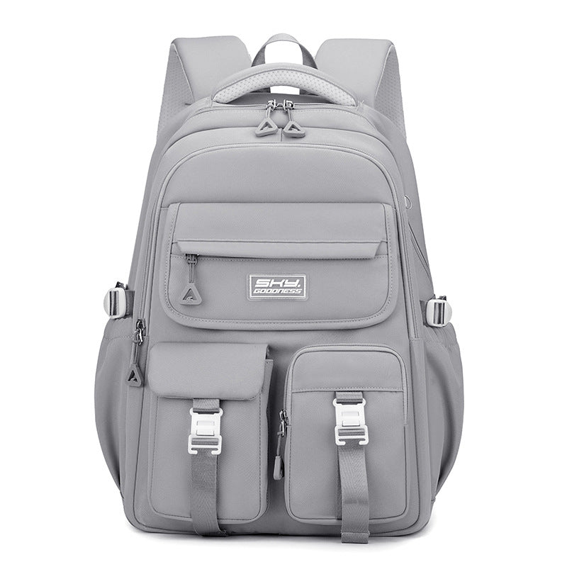 Grey Large Capacity Waterproof Student Backpack - Fits 15-Inch Laptop, Multi-Pocket Travel Daypack V888-ELOSUNG32500