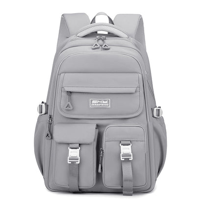 Grey Large Capacity Waterproof Student Backpack - Fits 15-Inch Laptop, Multi-Pocket Travel Daypack V888-ELOSUNG32500