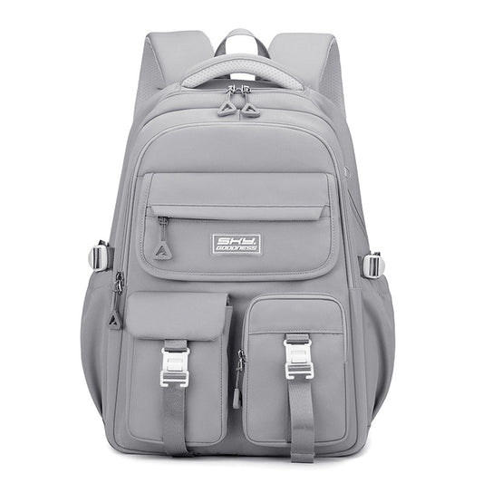 Grey Large Capacity Waterproof Student Backpack - Fits 15-Inch Laptop, Multi-Pocket Travel Daypack V888-ELOSUNG32500