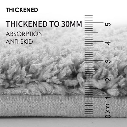 Brown Ultra Absorbent Plush Bath Mat - Non-Slip Bathroom Rug with Innovative Foot Drying Pocket V888-ELOSUNG32515