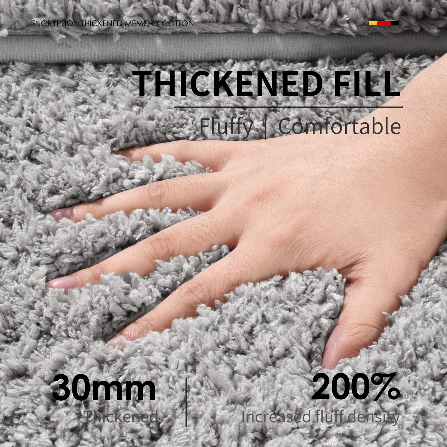 Green Ultra Absorbent Plush Bath Mat - Non-Slip Bathroom Rug with Innovative Foot Drying Pocket V888-ELOSUNG32516